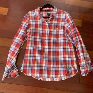 J Crew plaid blouse
